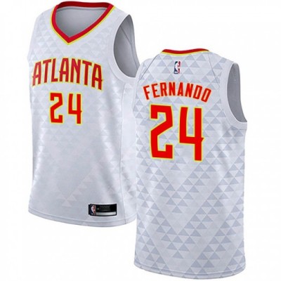Nike Atlanta Hawks #24 Bruno Fernando White Youth NBA Swingman Association Edition Jersey
